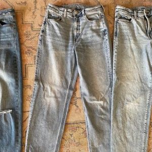 Raw hem AMERICAN EAGLE high waisted jeans